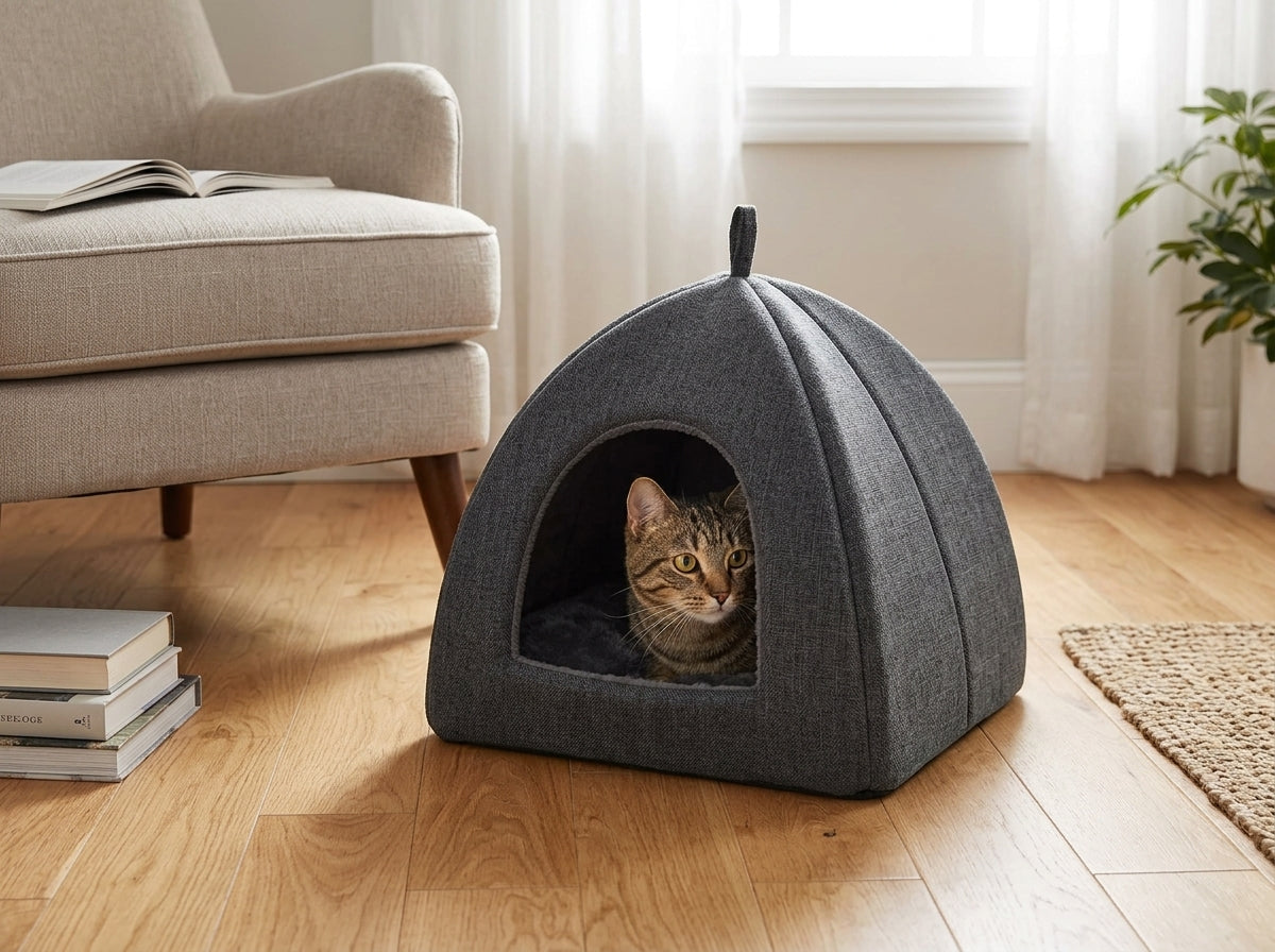 Catvera Triangle Enclosed Cat Nest - Ultimate Privacy Haven