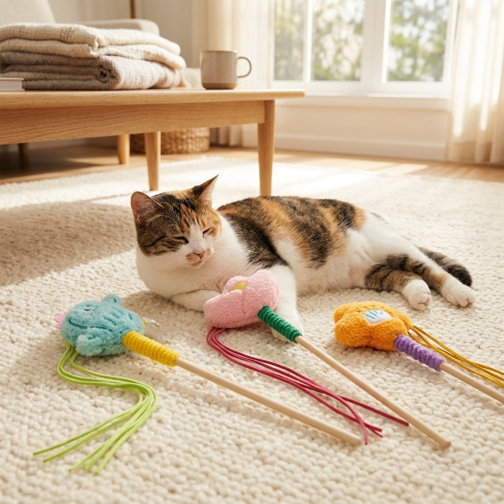 Catvera Wooden Bell Cat Stick - Long-Lasting Entertainment