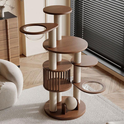 Catvera Wooden Cat Climbing Tree - Image 5|||PROMPT|||Original clean product image