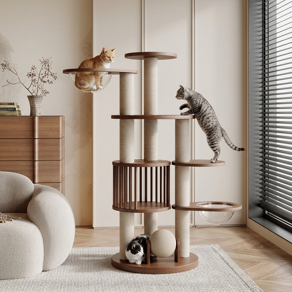 Catvera Wooden Cat Climbing Tree - Space-Smart Design Solutions