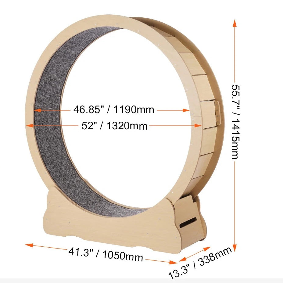 Catvera Wooden Cat Exercise Wheel - Image 10|||PROMPT|||Original clean product image