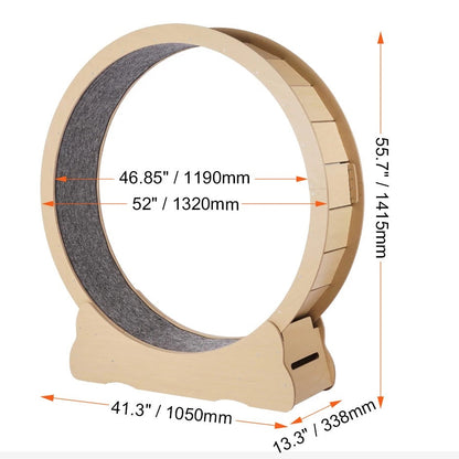 Catvera Wooden Cat Exercise Wheel - Image 10|||PROMPT|||Original clean product image