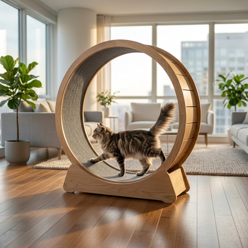Catvera Wooden Cat Exercise Wheel - Main Product Image