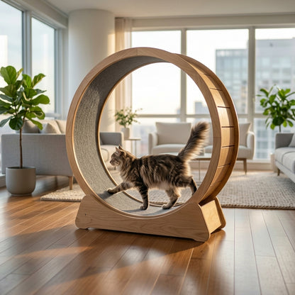Catvera Wooden Cat Exercise Wheel - Main Product Image