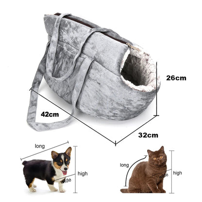 Dual-Use Plush Carrier and Bed - Image 2|||PROMPT|||Original clean product image