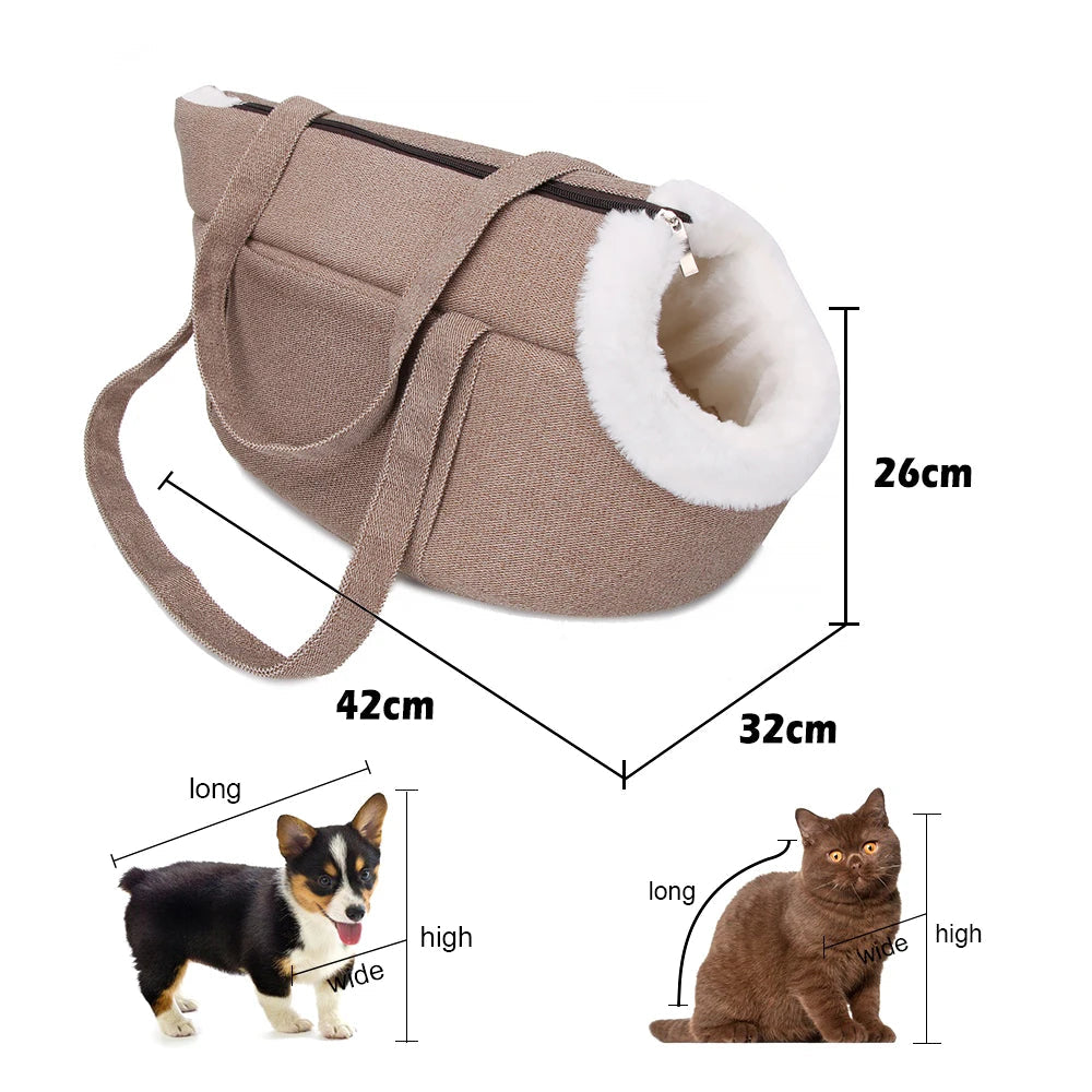 Dual-Use Plush Carrier and Bed - Image 9|||PROMPT|||Original clean product image