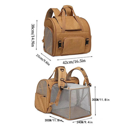 Expandable Pet Travel Backpack Carrier - Image 2|||PROMPT|||Original clean product image
