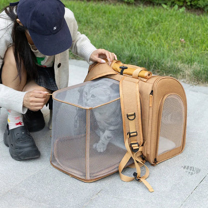 Expandable Pet Travel Backpack Carrier - Image 5|||PROMPT|||Original clean product image