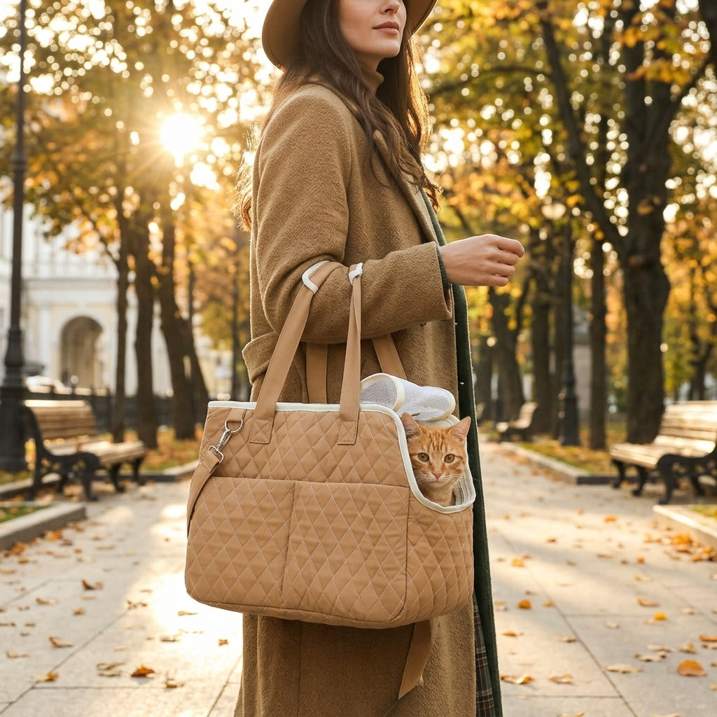 Foldable Travel Pet Carrier Bag - Main Product Image