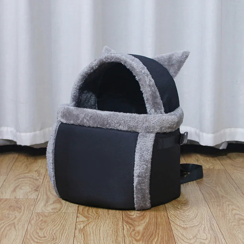 Front-Facing Hands-Free Pet Chest Carrier - Image 8|||PROMPT|||Cleaned image. Original analysis: Found 1 brand logo printed on the product itself - 'Pet Fang' branding visible on the black fabric of the pet carrier