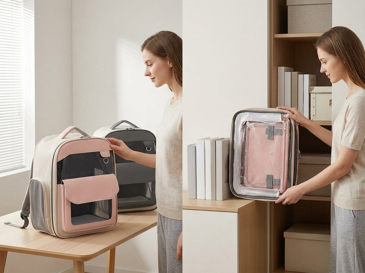 Hands-Free Adventure Pet Carrier Backpack - Disappears When Not in Use