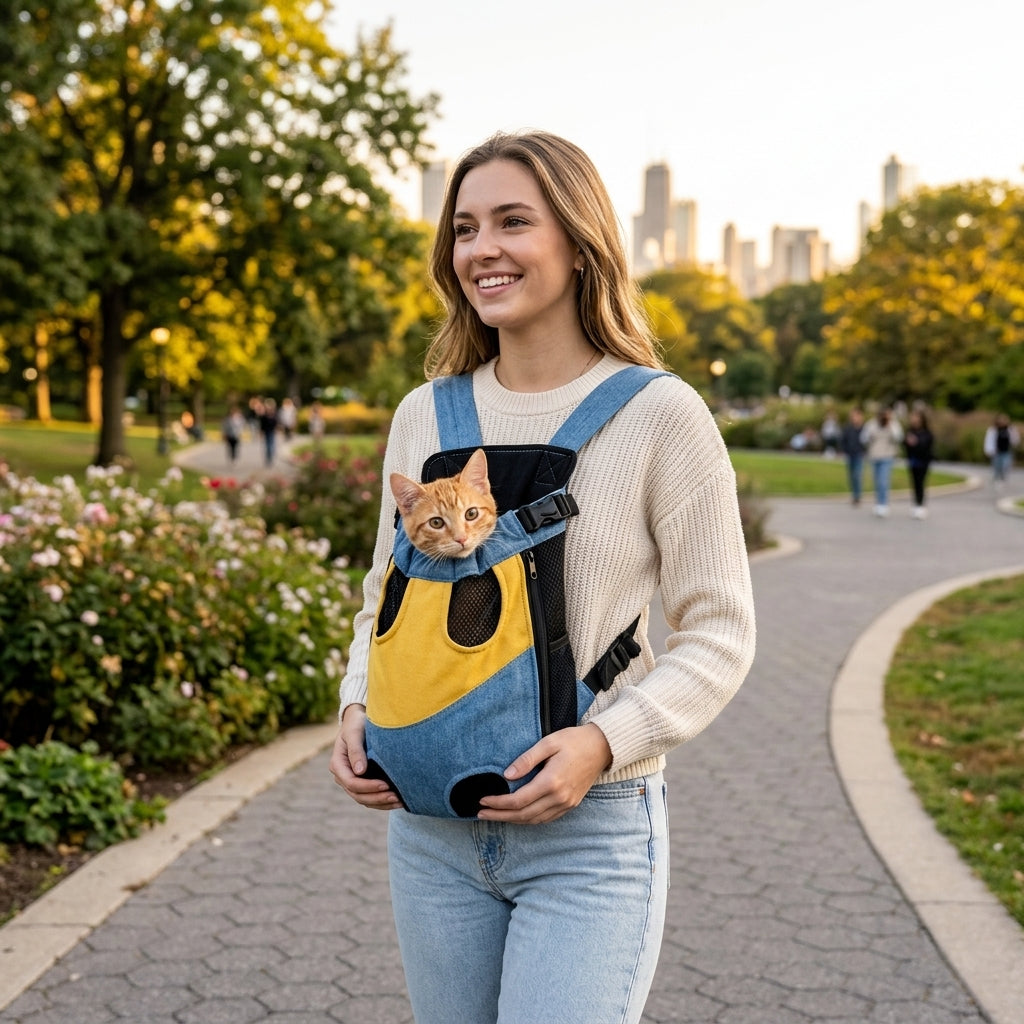 Hands-Free Canvas Pet Backpack Carrier - Main Product Image