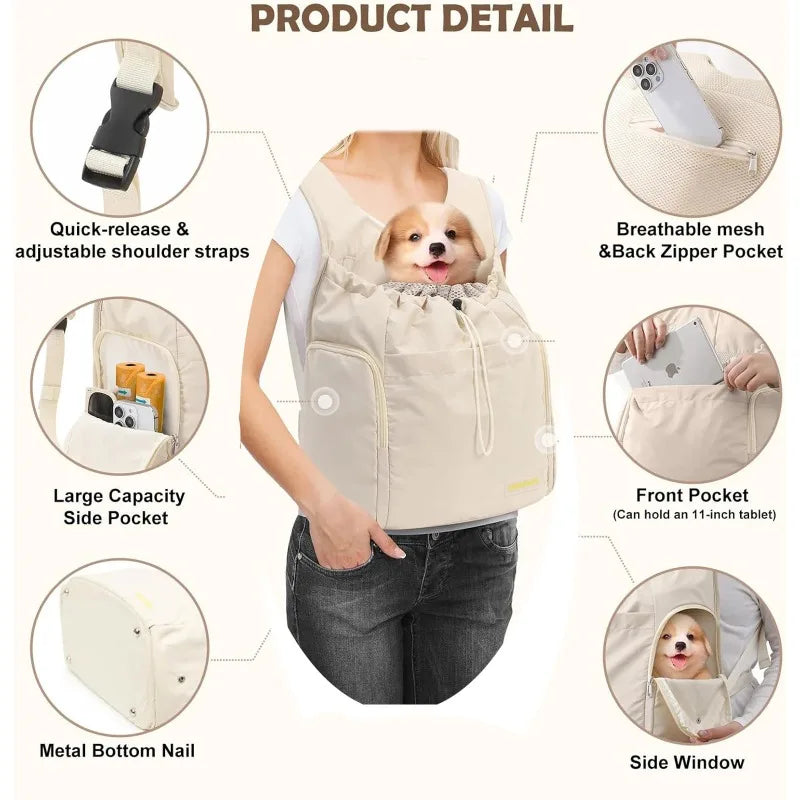 Hands-Free Front Chest Pet Carrier - Image 5|||PROMPT|||Original clean product image