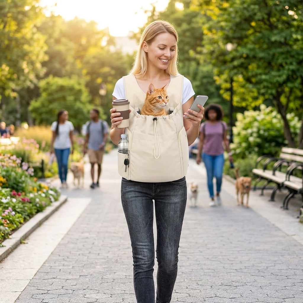 Hands-Free Front Chest Pet Carrier - Main Product Image