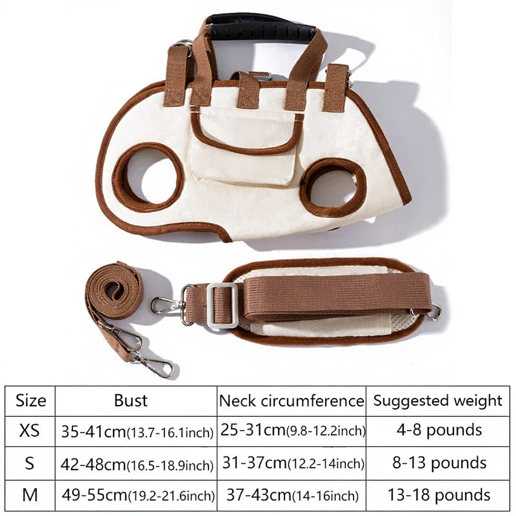 Horizontal Dog Carrier Crossbody Backpack - Image 1|||PROMPT|||Cleaned image. Original analysis: Found brand name 'HIPIPET' embroidered/printed on the front pocket of the pet carrier bag