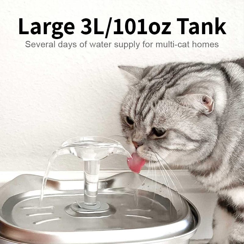 Catvera Stainless Steel Water Fountain