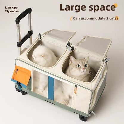 Rolling Pet Travel Trolley with Wheels - Image 3|||PROMPT|||Original clean product image