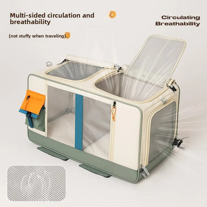Rolling Pet Travel Trolley with Wheels - Image 4|||PROMPT|||Original clean product image