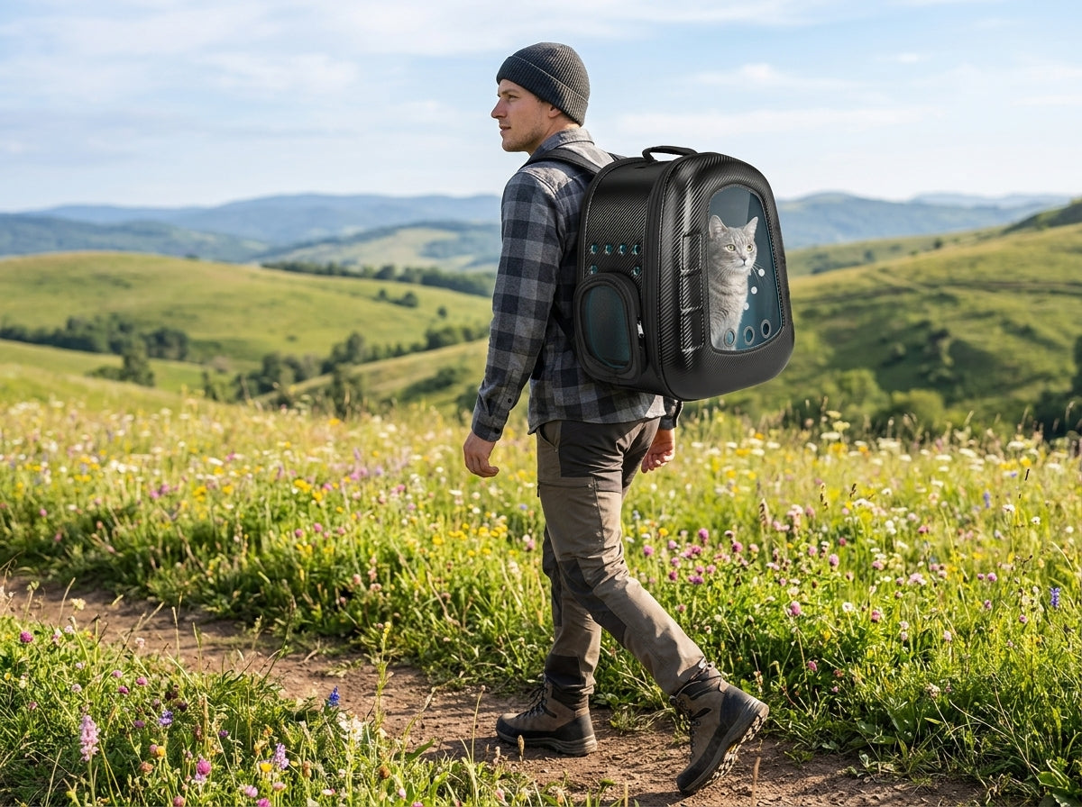 Space Bubble Window Cat Carrier Backpack - Built to Handle Life's Adventures Together