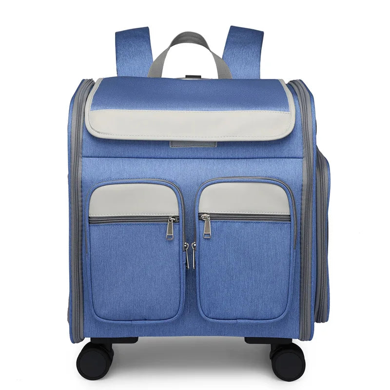 Wheeled Pet Carrier Backpack with Stroller - Image 9|||PROMPT|||Original clean product image